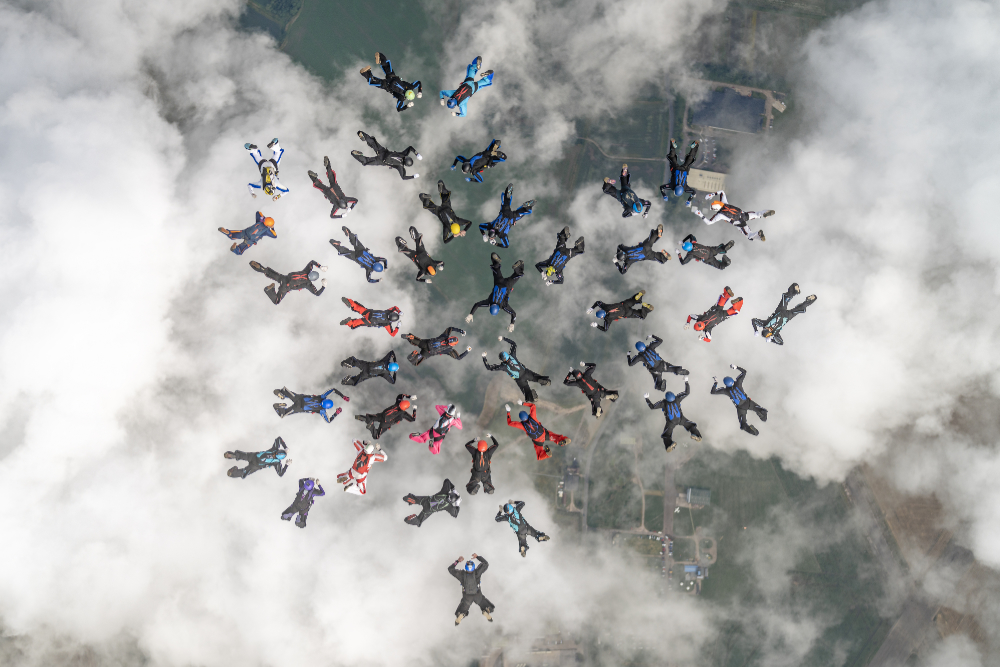 Web British Formation Skydiving Record Break