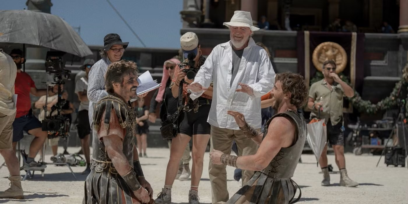 Ridley Scott Paul Mescal Pedro Pascal Gladiator 2 (1)